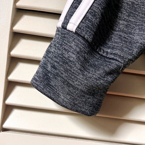 Adidas Tech Fleece Hoodie * Mens Size Med * Full-Zip * Pockets * Heathr Blk/Gray - Picture 4 of 5